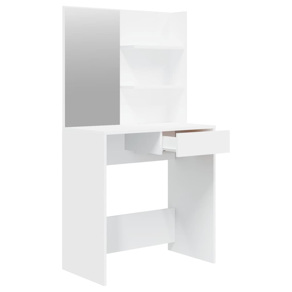 Dressing table set white 74.5x40x141 cm