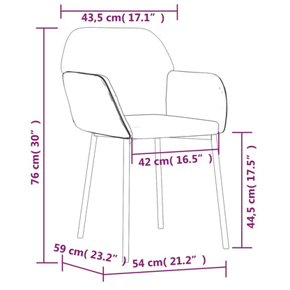 Esszimmerstühle 2 Stk. Hellgrau Samt