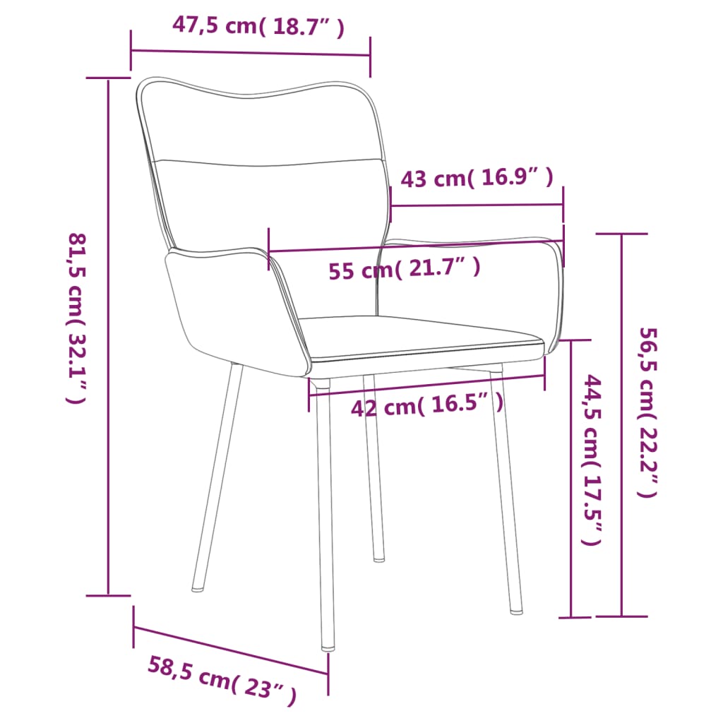 Esszimmerstühle 2 Stk. Schwarz Samt