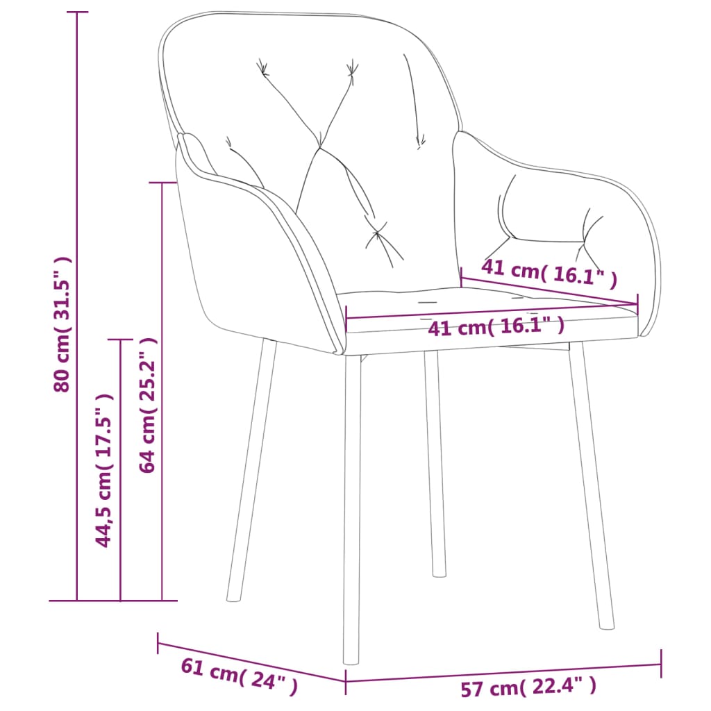 Esszimmerstühle 2 Stk. Braun Samt