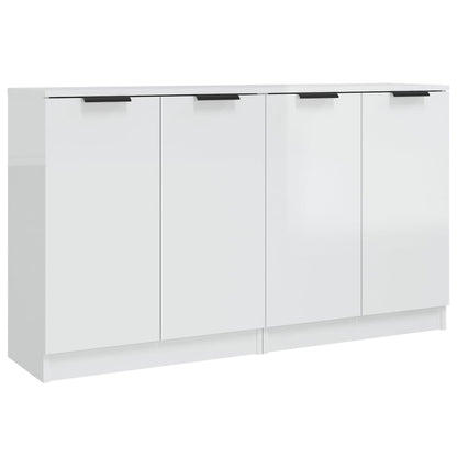 Sideboards 2 pcs. High gloss white 60x30x70 cm wood material