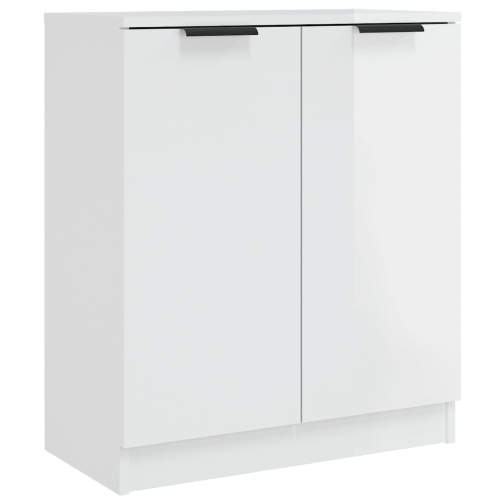 Sideboards 2 pcs. High gloss white 60x30x70 cm wood material