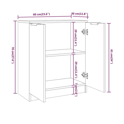 3-tlg. Sideboard Weiß Holzwerkstoff