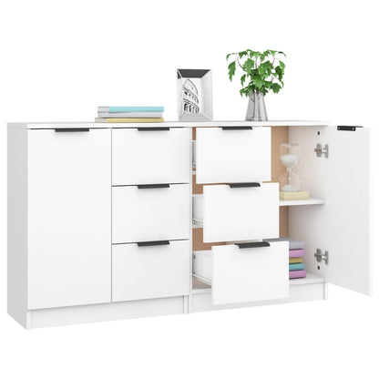 Sideboards 2 pcs. White 60x30x70 cm wood material