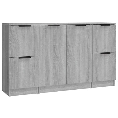 Sideboards 3 Stk. Grau Sonoma Holzwerkstoff