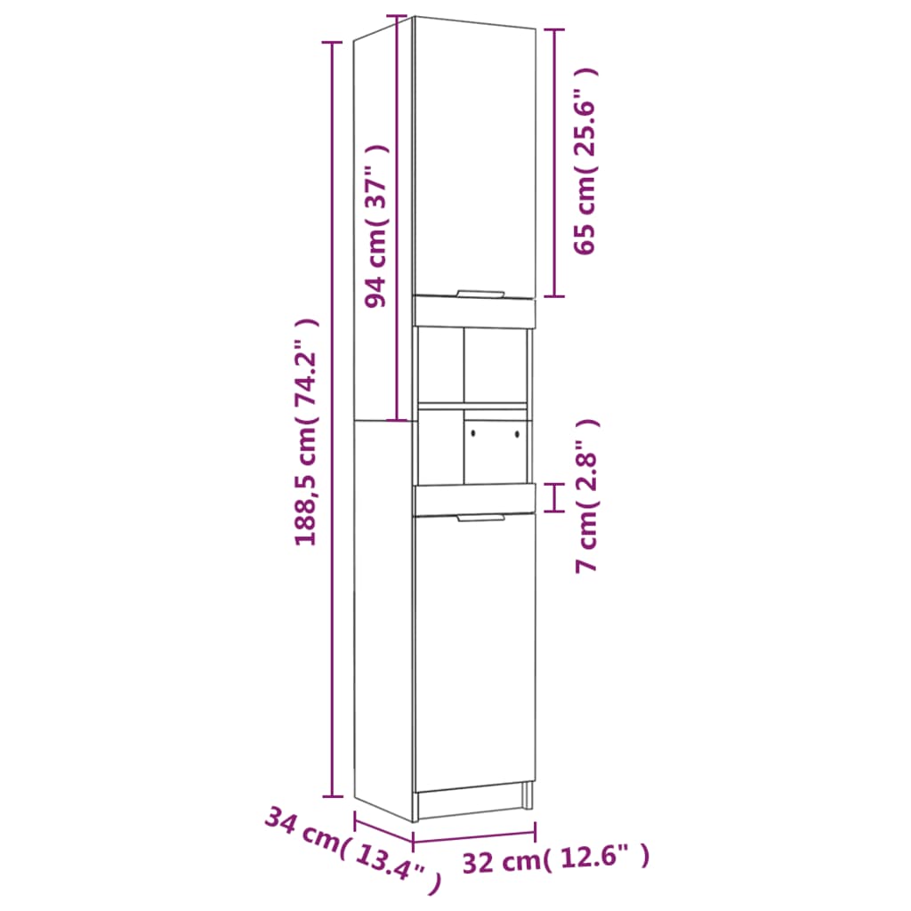 4-tlg. Badmöbel-Set Hochglanz-Weiß Holzwerkstoff