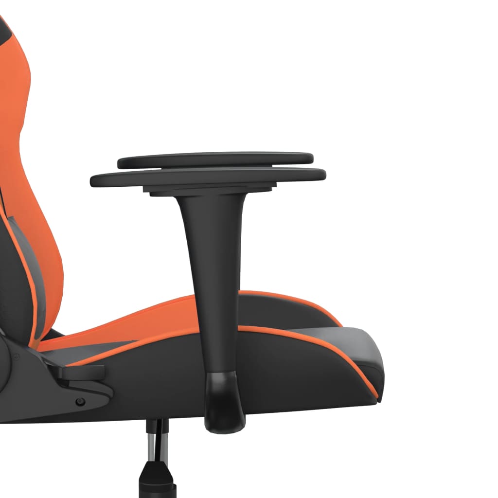 Gaming-Stuhl mit Massagefunktion Schwarz und Orange Kunstleder