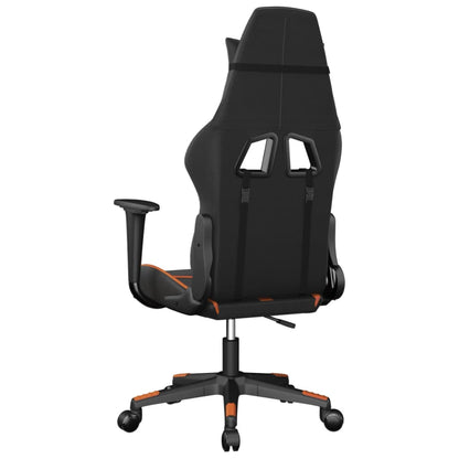 Gaming-Stuhl mit Massagefunktion Schwarz und Orange Kunstleder