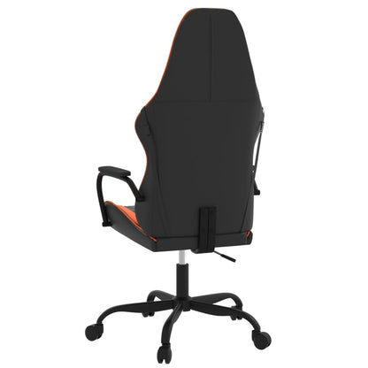 Gaming-Stuhl mit Massagefunktion Schwarz und Orange Kunstleder