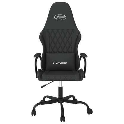 Gaming chair with massage function Black faux leather