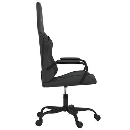 Gaming chair with massage function Black faux leather