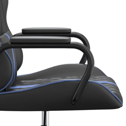 Gaming-Stuhl mit Massagefunktion Blau und Schwarz Kunstleder