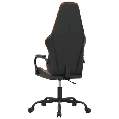 Gaming-Stuhl mit Massagefunktion Orange und Schwarz Kunstleder