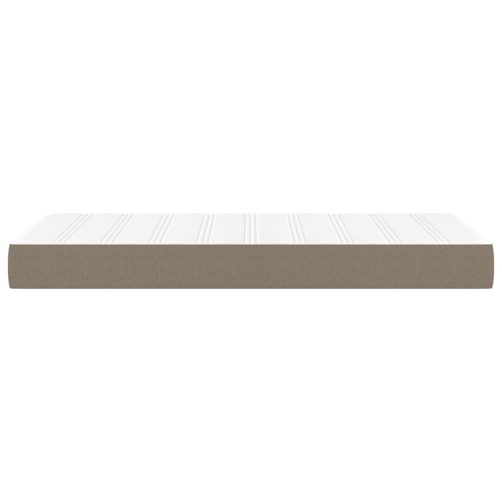 Pocket spring mattress taupe 80x200x20 cm fabric