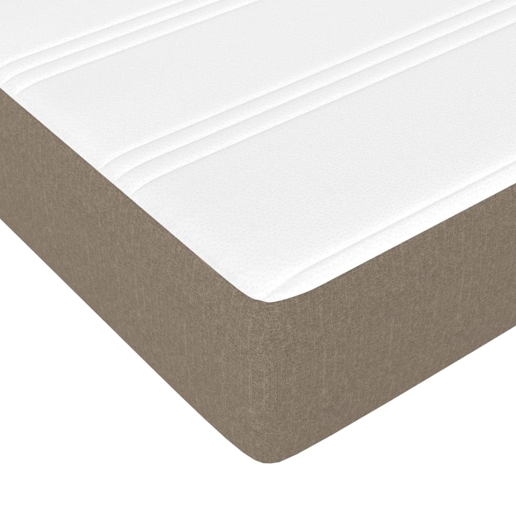 Pocket spring mattress taupe 80x200x20 cm fabric