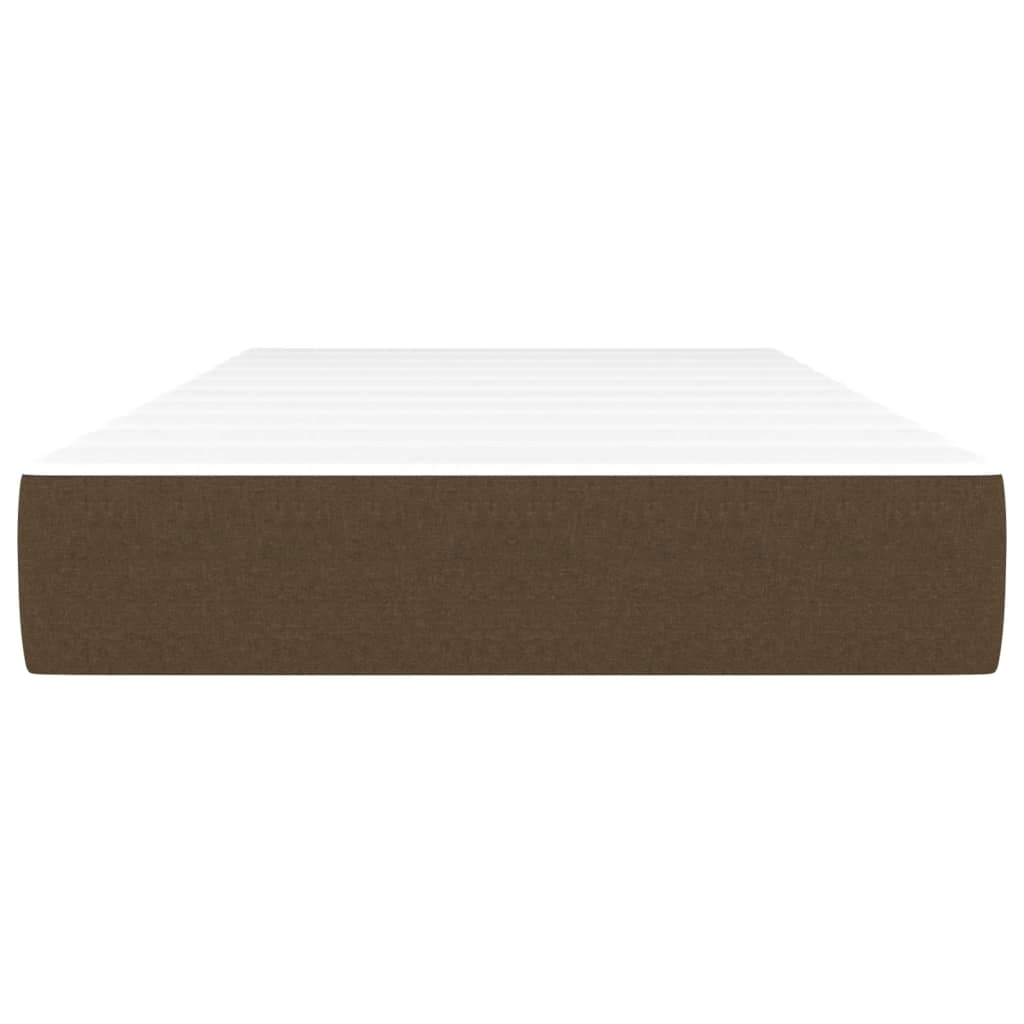 Pocket spring mattress dark brown 90x190x20 cm fabric