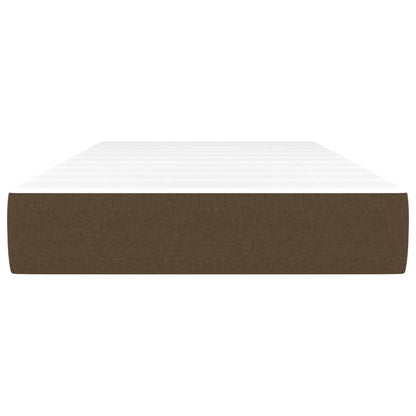 Pocket spring mattress dark brown 90x190x20 cm fabric