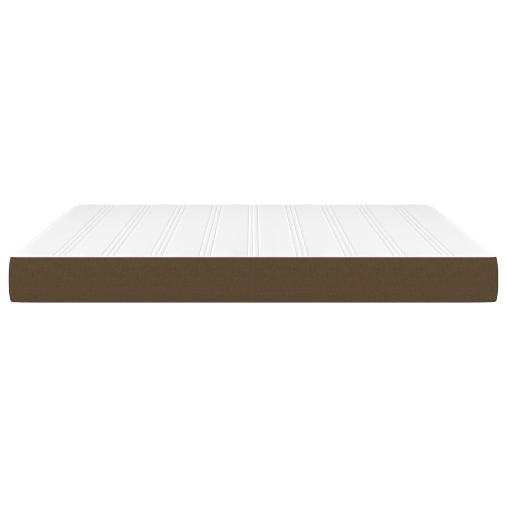 Pocket spring mattress dark brown 160x200x20 cm fabric