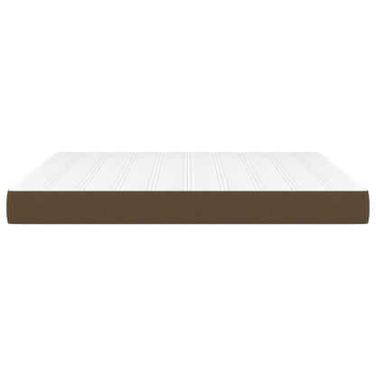 Pocket spring mattress dark brown 160x200x20 cm fabric