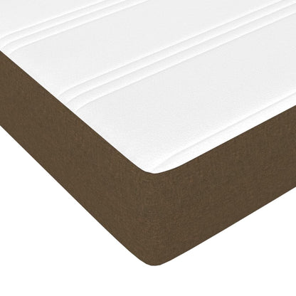 Pocket spring mattress dark brown 160x200x20 cm fabric