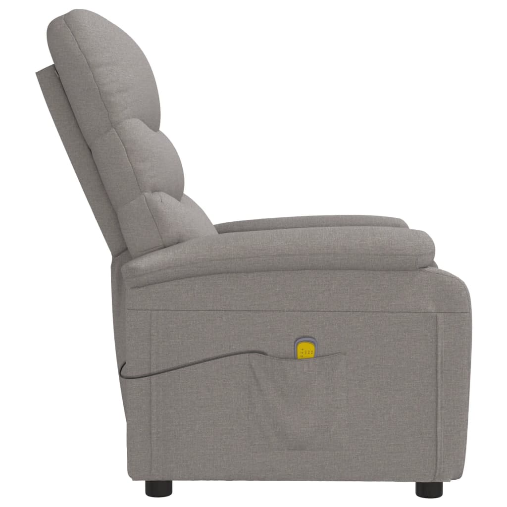 Massagesessel Taupe Stoff