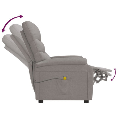 Massagesessel Taupe Stoff