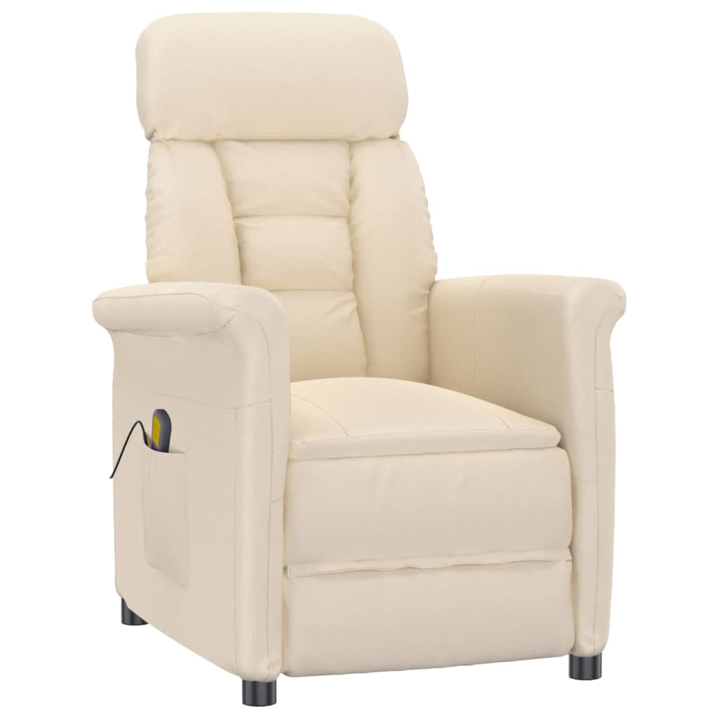 Massagesessel Beige Mikrofasergewebe