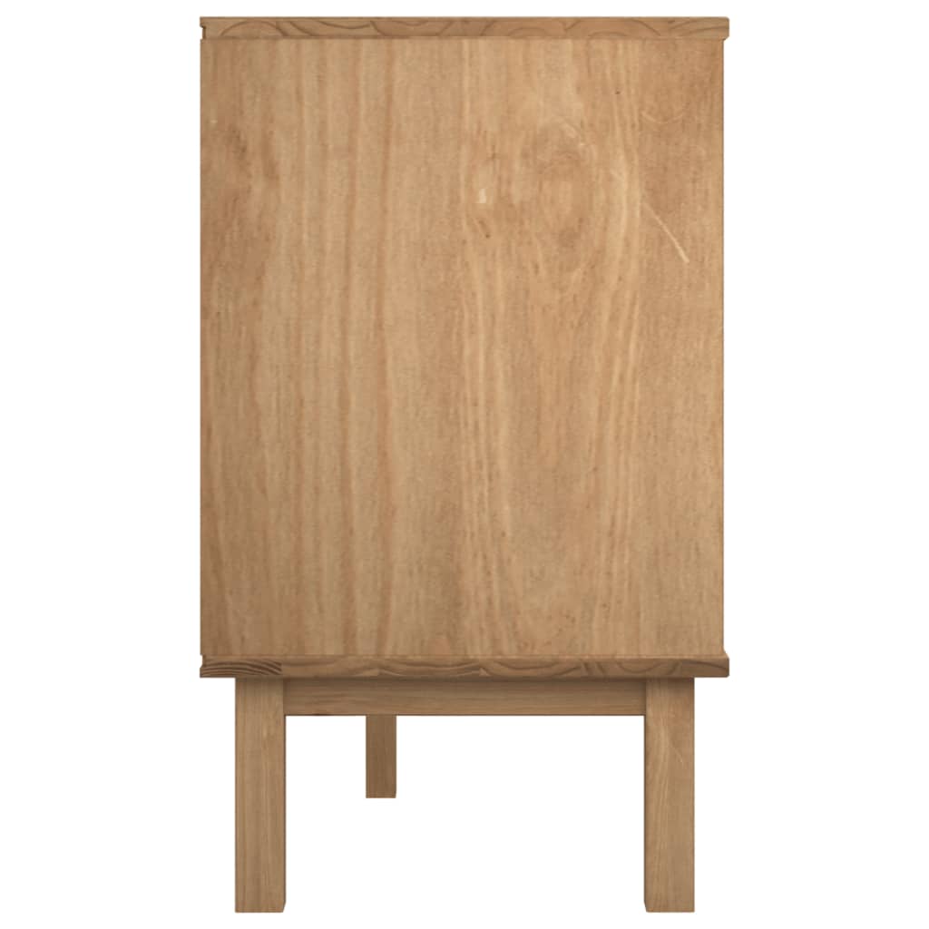 Schubladenschrank OTTA Braun & Weiß 111x43x73,5 cm Massivholz