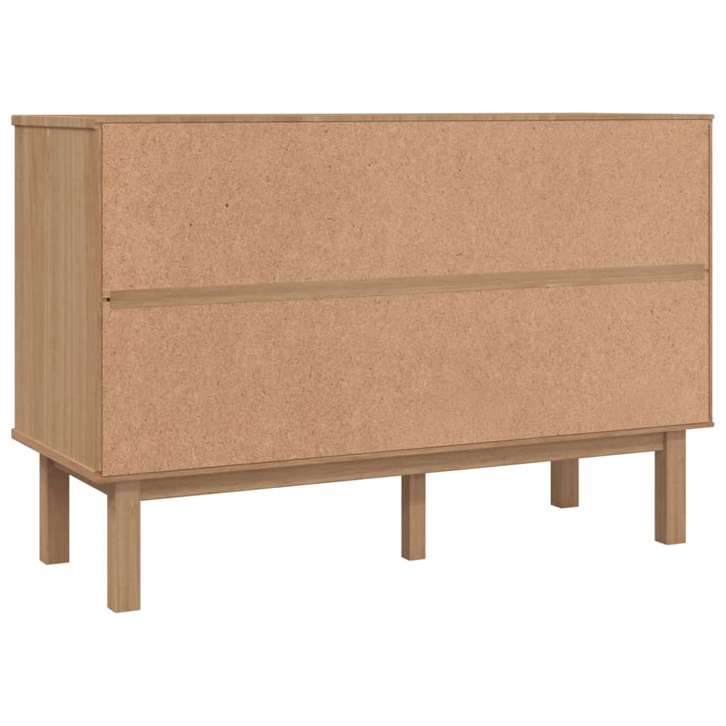 Schubladenschrank OTTA Braun & Weiß 111x43x73,5 cm Massivholz