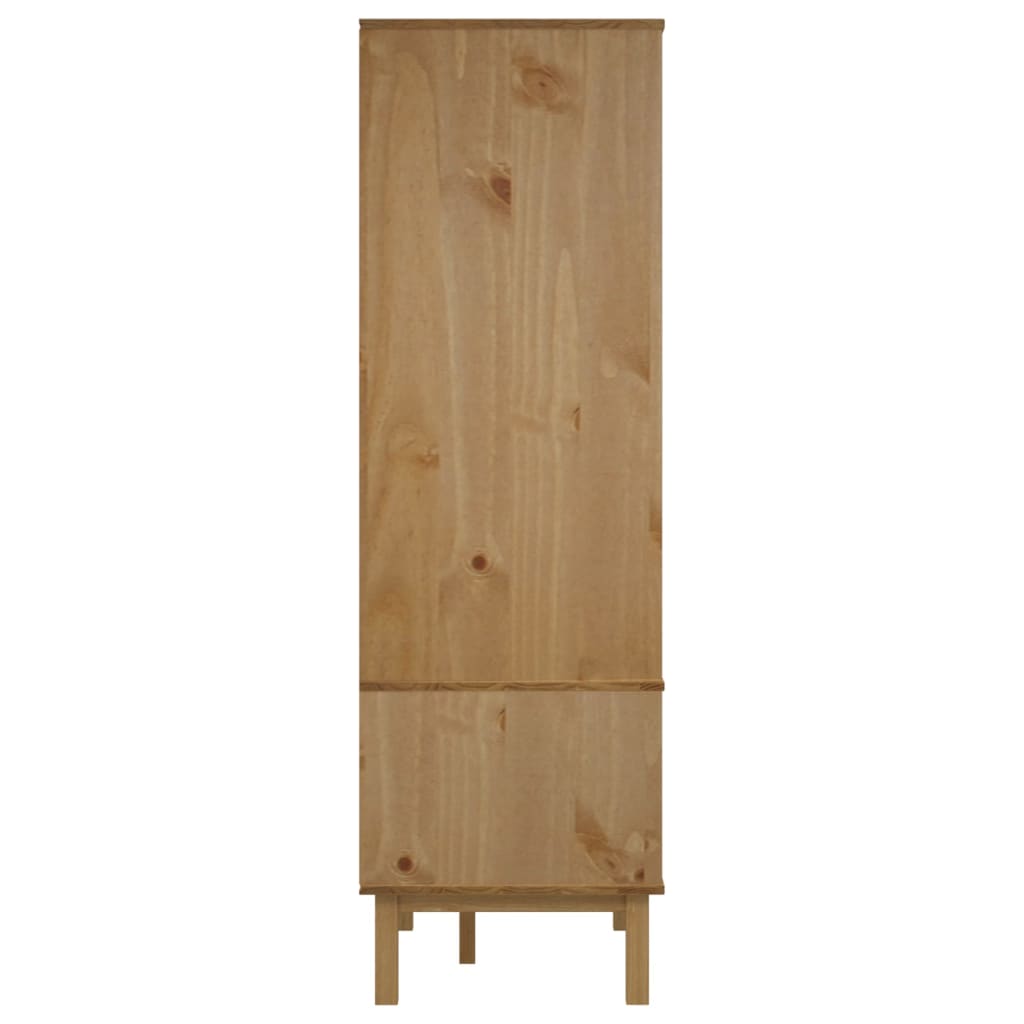 Kleiderschrank OTTA Braun&Grau 76,5x53x172 cm Massivholz Kiefer