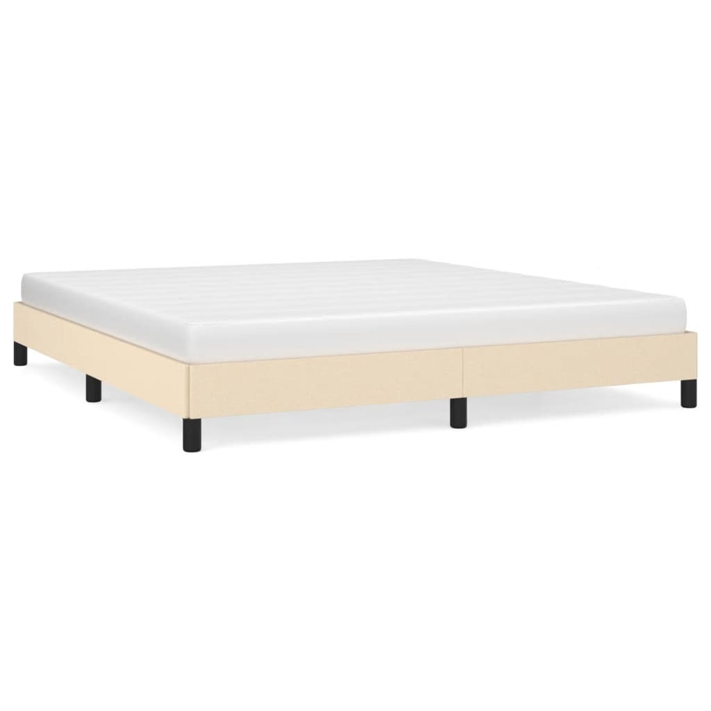 Bed frame cream 160x200 cm fabric