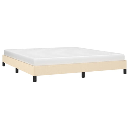 Bed frame cream 160x200 cm fabric