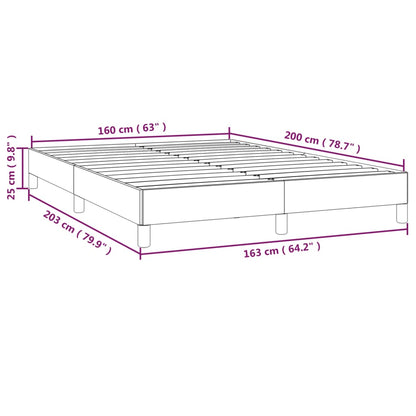 Bettgestell ohne Matratze Blau 160x200 cm Stoff