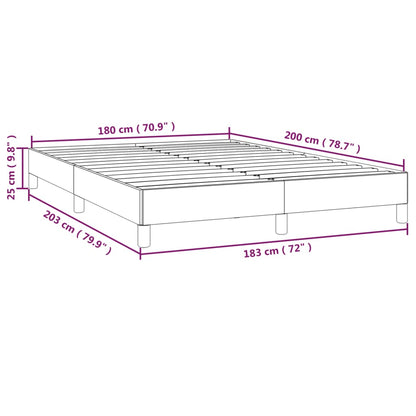 Bettgestell ohne Matratze Dunkelgrau 180x200 cm Stoff