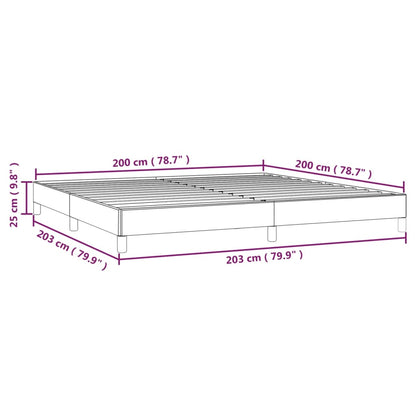 Bettgestell ohne Matratze Dunkelbraun 200x200 cm Stoff