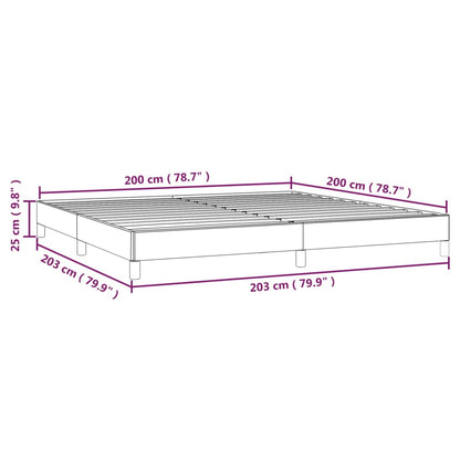 Bettgestell ohne Matratze Taupe 200x200 cm Stoff