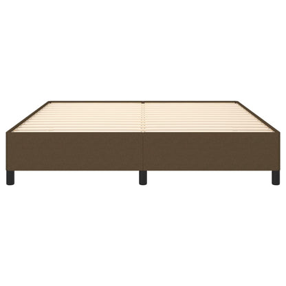 Bed frame dark brown 160x200 cm fabric