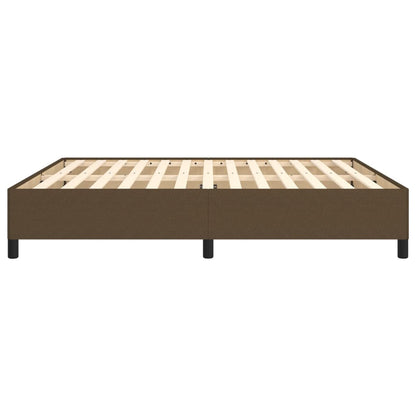 Bed frame dark brown 160x200 cm fabric