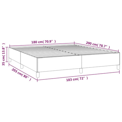 Bettgestell ohne Matratze Taupe 180x200 cm Stoff