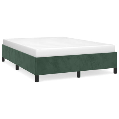 Bed frame dark green 140x200 cm velvet