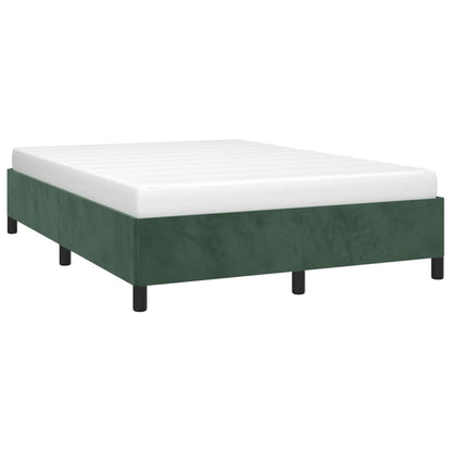 Bed frame dark green 140x200 cm velvet