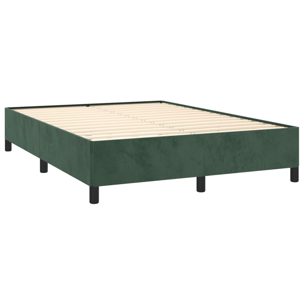 Bed frame dark green 140x200 cm velvet