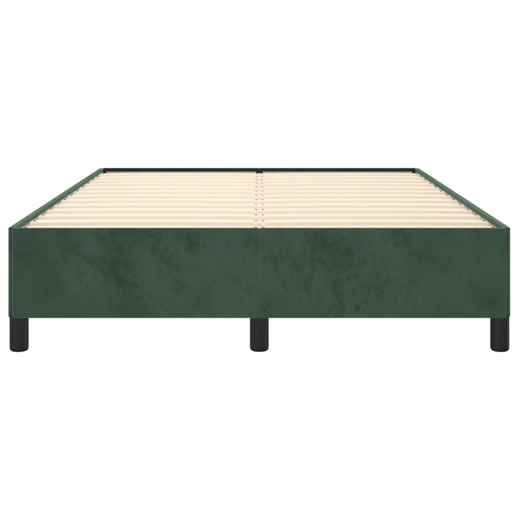 Bed frame dark green 140x200 cm velvet