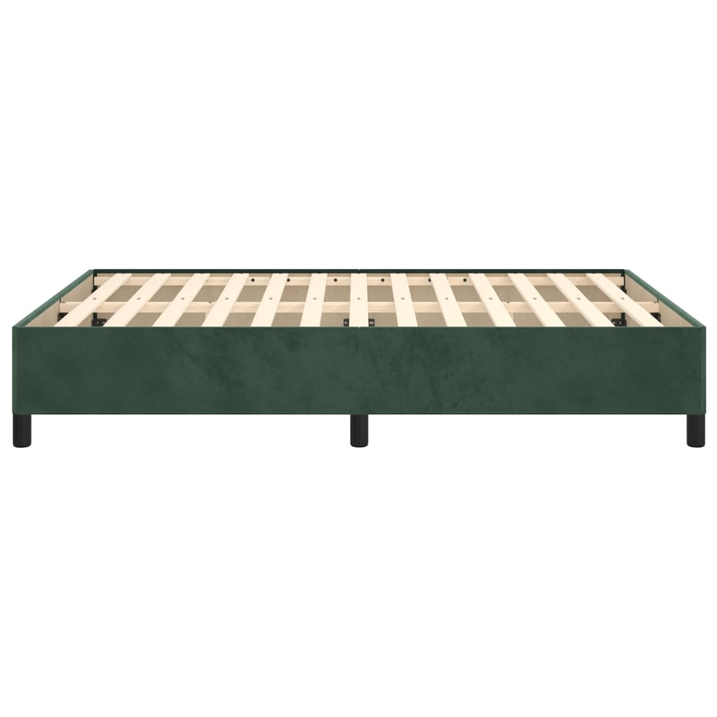 Bed frame dark green 140x200 cm velvet