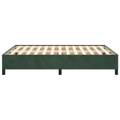 Bed frame dark green 140x200 cm velvet