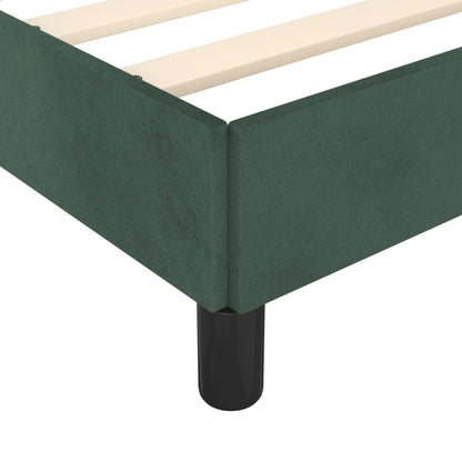 Bed frame dark green 140x200 cm velvet