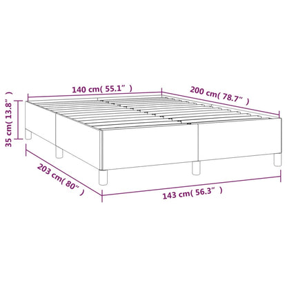 Bed frame dark green 140x200 cm velvet