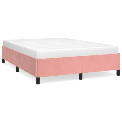 Bed frame pink 140x200 cm velvet