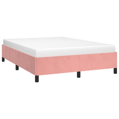 Bed frame pink 140x200 cm velvet