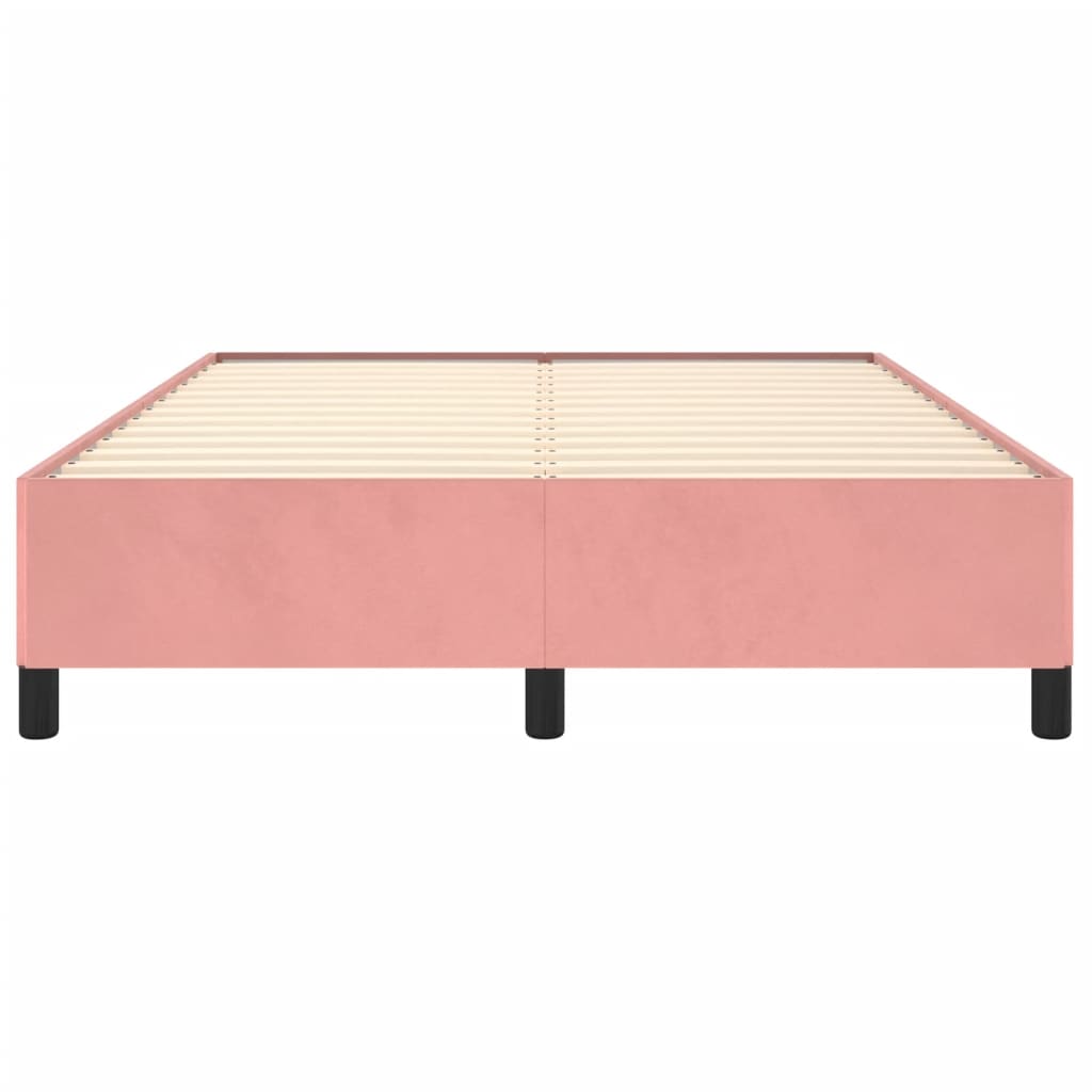 Bed frame pink 140x200 cm velvet